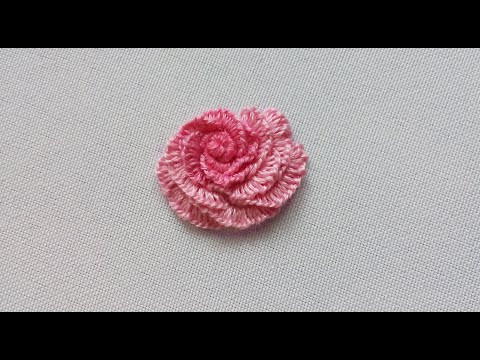 МК. Объемная вышивка. Роза. Способ 2. Volume embroidery. Rose. Method 2. МК. Объемная вышивка. Роза. Способ 2. Volume embroidery. Rose. Method 2.