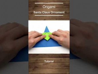 Origami Santa Claus Ornament #shorts