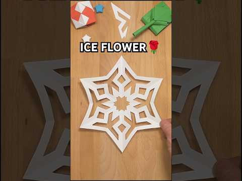 PAPER SNOWFLAKE ICE FLOWER STEP BY STEP | CHRISTMAS DECORATION IDEAS INCL ART #coolidea