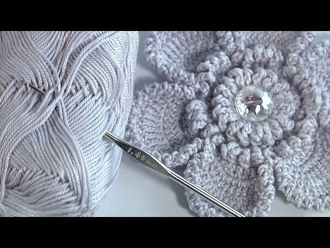 НЕОБЫЧНАЯ серединка и КРАСИВАЯ обвязка в НЕЖНОМ ЦВЕТКЕ крючком/Авторская разработка НЕОБЫЧНАЯ серединка и КРАСИВАЯ обвязка в НЕЖНОМ ЦВЕТКЕ крючком/Авторская разработка