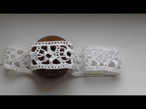 Вязаная Кайма "Крылья" Прошва, вязаное кружево.Crochet border Вязаная Кайма "Крылья" Прошва, вязаное кружево.Crochet border