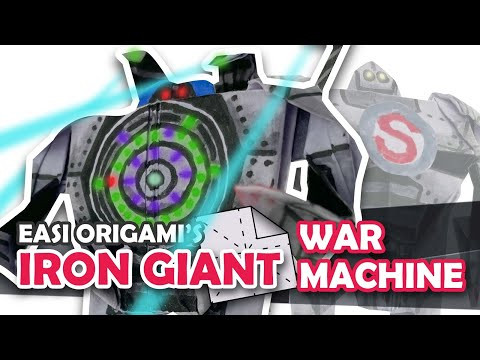 How to make THE IRON GIANT (War Machine's Laser Serpents) Papercraft Origami How to make THE IRON GIANT (War Machine's Laser Serpents) Papercraft Origami