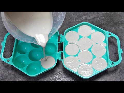 I poured gypsum into the egg container. An experiment with amazing results!