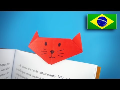 Origami: Marca P&aacute;gina de Gato - Tutorial PT-BR