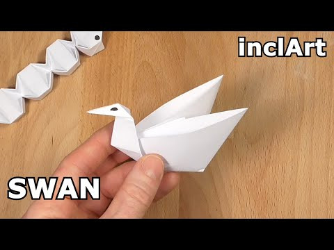 CUTE PAPER SWAN INSTRUCTION | ORIGAMI SWAN CRAFT INCLART #origami CUTE PAPER SWAN INSTRUCTION | ORIGAMI SWAN CRAFT INCLART #origami
