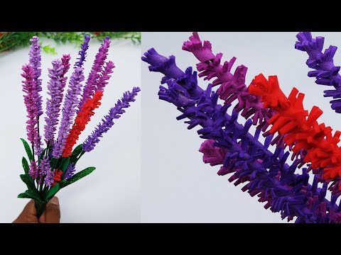 Wow!! New Design Lavender Flower Making With Paper | Very Easy DIY Crafts | Colorful Decor Wow!! New Design Lavender Flower Making With Paper | Very Easy DIY Crafts | Colorful Decor