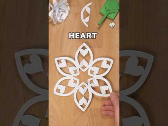 BEAUTIFUL HEART SNOWFLAKE | HOW TO CUT A SNOWFLAKE OUT OF PAPER INCLART