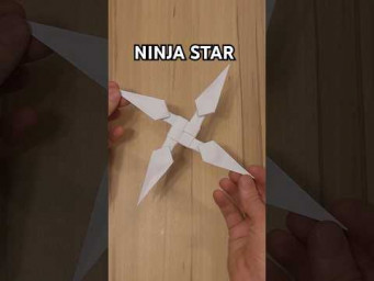 HOW TO MAKE NINJA STAR SHURIKEN ORIGAMI PAPER CRAFT | PAPER NINJA WEAPON STAR #diy #paperart
