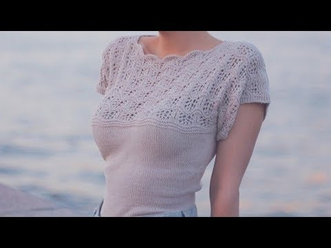 Кофточка "Каменный Цветок" с ажурной кокеткой. Мастер-класс по вязанию спицами. Кофточка "Каменный Цветок" с ажурной кокеткой. Мастер-класс по вязанию спицами.