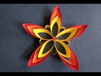 Цветы из полосок бумаги | Easy paper flowers