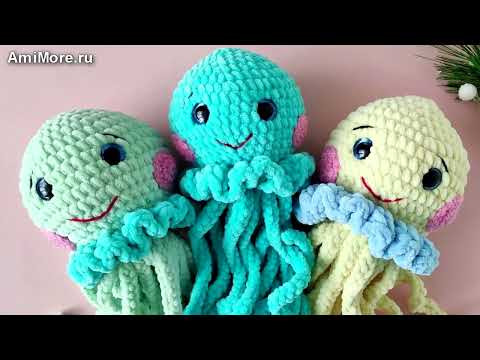 Амигуруми: схема Плюшевая медузка. Игрушки вязаные крючком - Free crochet patterns. Амигуруми: схема Плюшевая медузка. Игрушки вязаные крючком - Free crochet patterns.