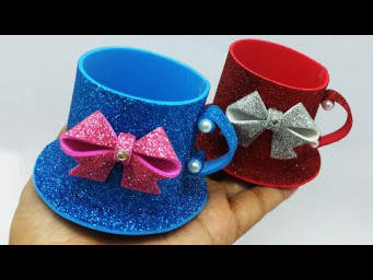 DIY Mini Paper Cup - Foam Paper Crafts For School - Easy Origami Paper Cup - Origami Art & Crafts