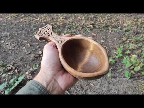 Резьба Куксы Молот тора. Making kuksa Thor's Hammer Резьба Куксы Молот тора. Making kuksa Thor's Hammer