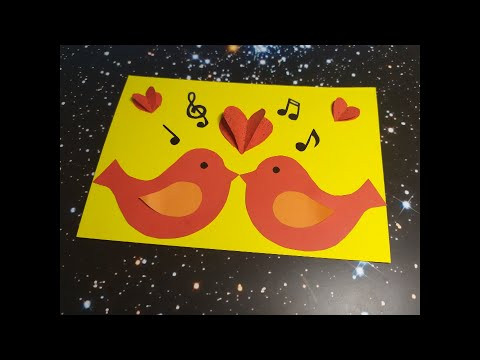 Объёмная открытка с шаблонами на 14 февраля. Поделка на День влюблённых .DIY Valentine's Day Объёмная открытка с шаблонами на 14 февраля. Поделка на День влюблённых .DIY Valentine's Day