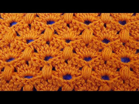 Из коллекции лучших узоров - Красивый узор вязания крючком с пышными столбиками Из коллекции лучших узоров - Красивый узор вязания крючком с пышными столбиками