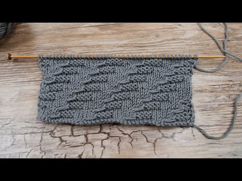 Диагональный узор &laquo;Ступеньки&raquo; спицами ▞ Diagonal pattern &laquo; Steps &raquo;