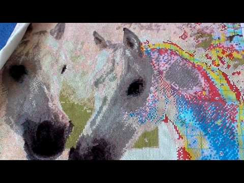 107. Весенний марафон. Вышивка крестом. Белые лошади с AliExpress 107. Весенний марафон. Вышивка крестом. Белые лошади с AliExpress