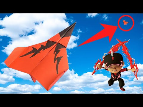 How to Make Paper Airplane that Fly Far - Over 300 Feet | Boboiboy Lightning Element How to Make Paper Airplane that Fly Far - Over 300 Feet | Boboiboy Lightning Element