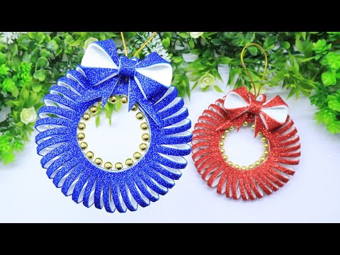 Handmade Ornaments & Toys On A Christmas Tree Handmade Ornaments & Toys On A Christmas Tree