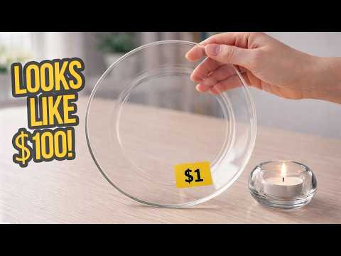 I took plate from Dollar Store and turned it into expensive and stylish item!