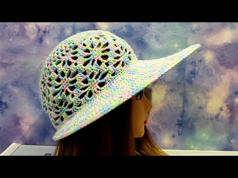 Летняя кепка крючком 1 часть. Кепка-панама для начинающих. Летняя кепка крючком 1 часть. Кепка-панама для начинающих.