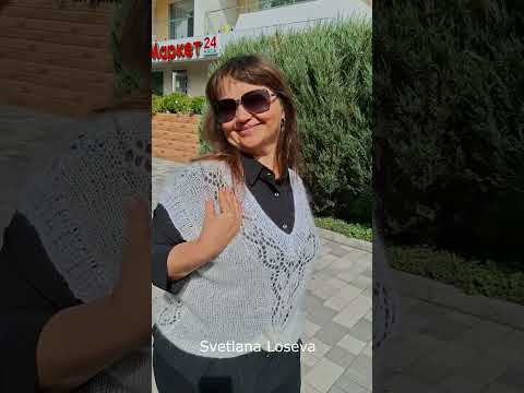 Самый нежный! Жилет спицами из кид мохера Бесплатное описание #схемывязанияспицами Самый нежный! Жилет спицами из кид мохера Бесплатное описание #схемывязанияспицами