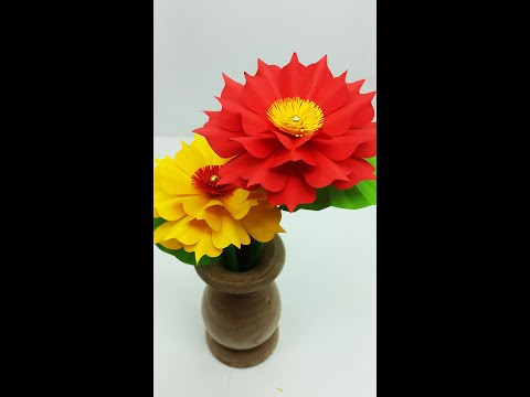 Paper Flower Making Ideas | Handmade Flowers | DIY Crafts #shorts Paper Flower Making Ideas | Handmade Flowers | DIY Crafts #shorts