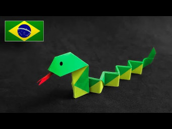 Como Fazer uma Cobra de Papel - Tutorial em Portugu&ecirc;s BR