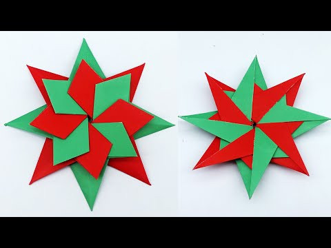 Paper Cutting Design - Easy Origami Star - How to Make Paper Star For Christmas Decorations Paper Cutting Design - Easy Origami Star - How to Make Paper Star For Christmas Decorations