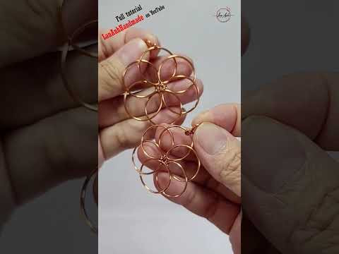 Flower pendant - Free tutorial video link above the title   #shortsvideo #diy
