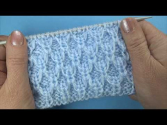 Замечательный узор для шапки   Knitting stitch   Узор спицами 58