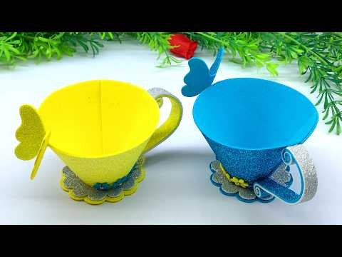 How to Make Tea Cup Decor | DIY Home Decor Paper Craft How to Make Tea Cup Decor | DIY Home Decor Paper Craft