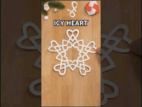SUPER WAY PAPER SNOWFLAKE ICY HEART INSTRUCTION | PAPER DESIGN IDEAS INCL ART