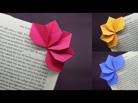 DIY Paper Corner Bookmark! Paper Crafts For School | Origami Bookmark | Paper Crafts
