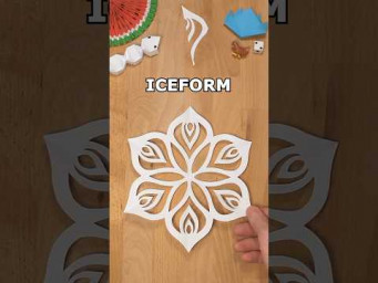 PAPER CRAFT IDEAS EASY | DIY PAPER CRAFT | HOW TO CUT A ICEFORM SNOWFLAKE ICEFORM ❄ INCLART