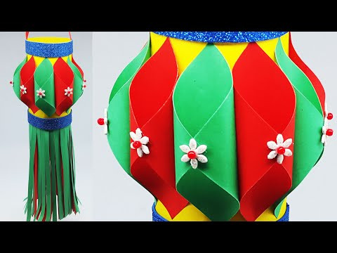 Paper Lamp Making at Home - Beautiful Paper Lantern Tutorial Very Easy - DIY Home Decoration ideas Paper Lamp Making at Home - Beautiful Paper Lantern Tutorial Very Easy - DIY Home Decoration ideas