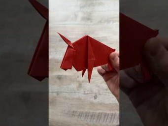 origami bulls | paper bull | origami animals #origami #papercraft #animals #bull