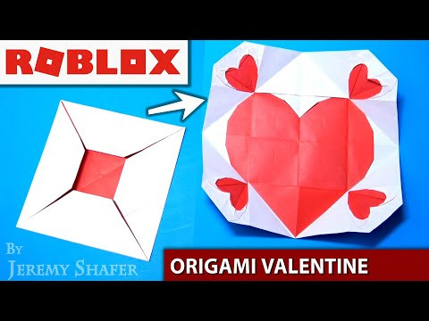 ROBLOX Logo Origami Valentine Card ROBLOX Logo Origami Valentine Card