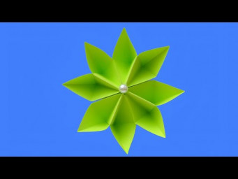 Цветок оригами из бумаги для детей простой