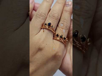 Crown ring - Free tutorial video link above the title  #shortsvideo #ring #diy