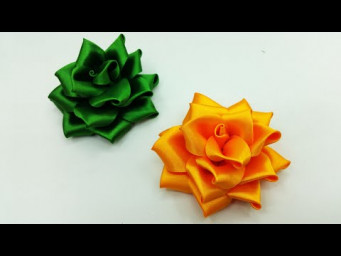DIY Ribbon Rose Flowers | How to make ribbon rose | Ribbon Decoration Ideas | Satin Ribbon Hacks