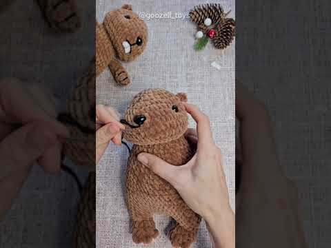 Вышивка ротика для МК "Бобрёнок и Нутрия" @goozell_toys. Амигуруми крючком Вышивка ротика для МК "Бобрёнок и Нутрия" @goozell_toys. Амигуруми крючком