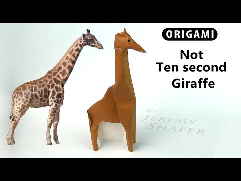 Not 10 second Giraffe - Pure Origami Not 10 second Giraffe - Pure Origami