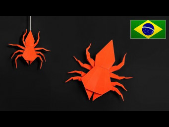 Aranha de Origami F&aacute;cil &ndash; Sem cortes, Sem cola!
