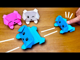 Origami Jumping Paper Dog | Fun & Easy Toy!