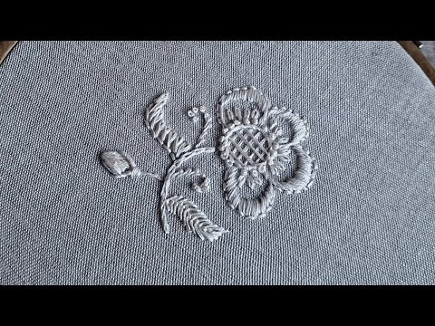 Flower Design Jacobean Embroidery Easy stitches Crewel work Flower Design Jacobean Embroidery Easy stitches Crewel work