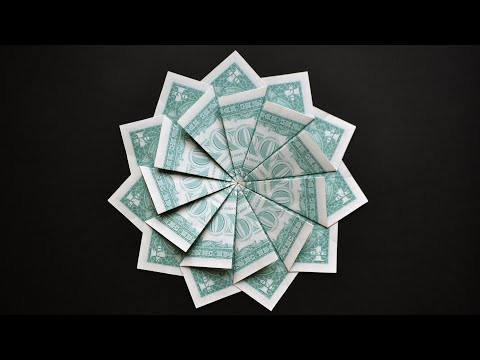 Beautiful BIG MONEY FLOWER | Modular Dollar Origami | Tutorial DIY by NProkuda Beautiful BIG MONEY FLOWER | Modular Dollar Origami | Tutorial DIY by NProkuda