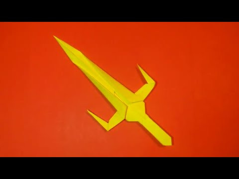 Как сделать сай из бумаги Оригами сай Оружие из бумаги Как сделать сай из бумаги Оригами сай Оружие из бумаги