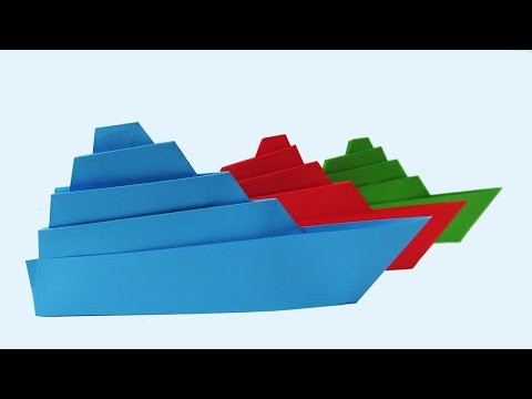 Кораблик из Бумаги - Круизный Лайнер / Paper Ship Making Origami Tutorial