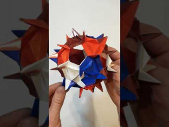 Кусудама Роза шиповника (Алексей Жигулёв), Kusudama Rosea rosehip rose#Shorts